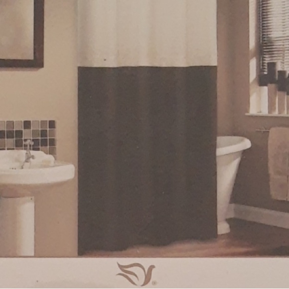 Veratax cream brown coffee tan neutral beige shower curtain cloth soho linen
